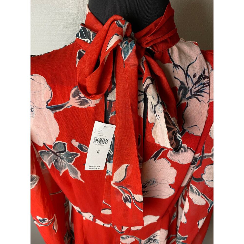 ANTHROPOLOGIE MAXI NWT Exquise Floral Tiered Mock Neck Dress Medium - Picture 9 of 14